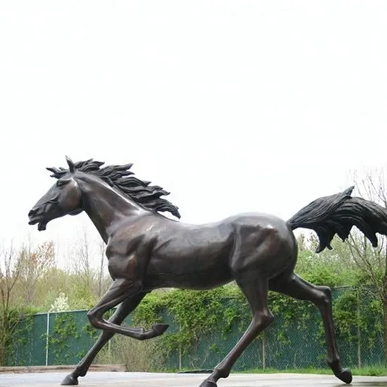 Outdoor Landcape Animal Decoration Large Cast Bronze Running Horse Sculpture 