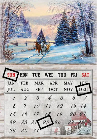 Wholesale Custom LED Canvas Painting Calendar Wall Art Christmas 