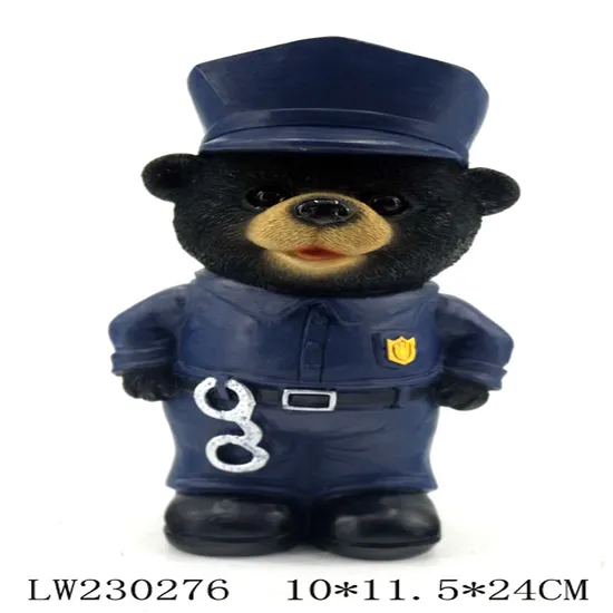 Custom Resin Bear Statue Exquisite Home Tabletop Statue Decoration 