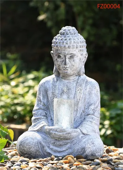 Resin Buddha Fountain Garden Decor Waterfall Statue for Religion Ornaments 