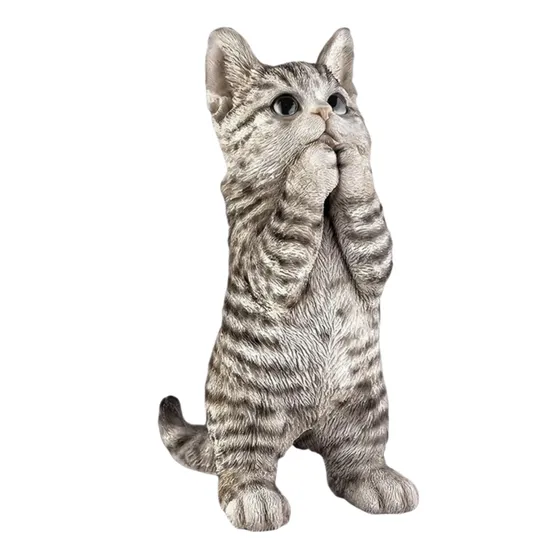 Resin Gift Garden Statues with 2 Black Bears on Branch Statues 