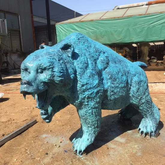 Hot Sale Wild Animal Statue Life Size Outdoor Large Bronze Bear Statue 