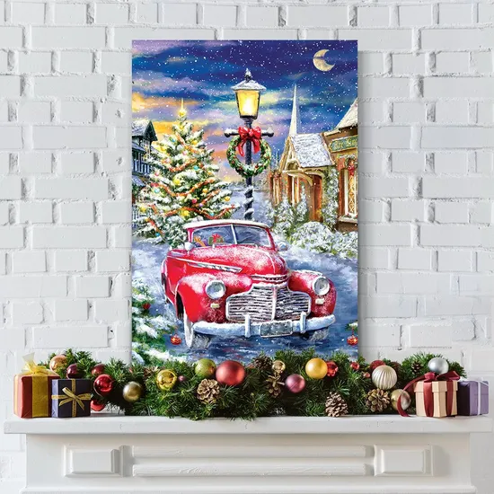 Amazing Aurora Night LED Light Painting Canvas Wall Art Wall Frames Home Decoration Living Room 