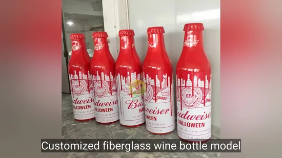 Customized Fiberglass Wine Bottle Model Sculptures, Display Devices, Props, and Floor