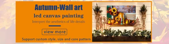 Manufacturer Wholesale Custom LED Christmas Canvas Printing Wall Art for Home Decor 