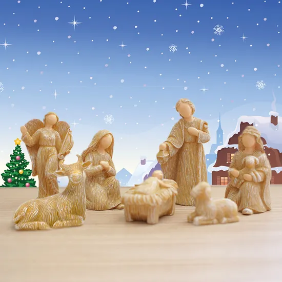 Catholic Statues Religious Items Resin Craft Nativity Set 