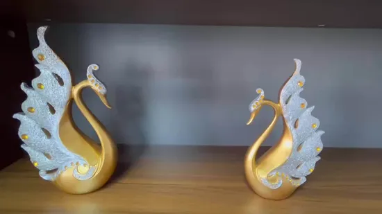 Home Decor Modern Sculpture Desk Cheap Tables Decoration Swan Ornament 