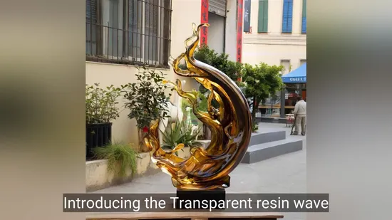 Customized Indoor Epoxy Resin Water Flower and Wave Display Floor