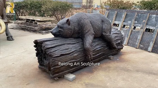 Large Metal Animal Sculpture Bronze Casting Bear Statue for Sale 