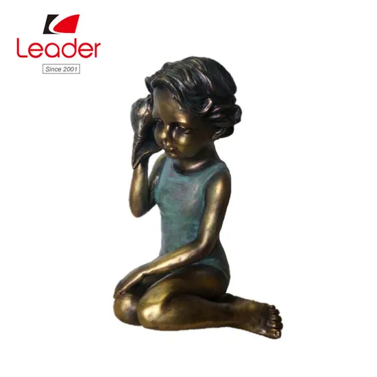 13inch Lil Girl at The Seashore Resin Statue 