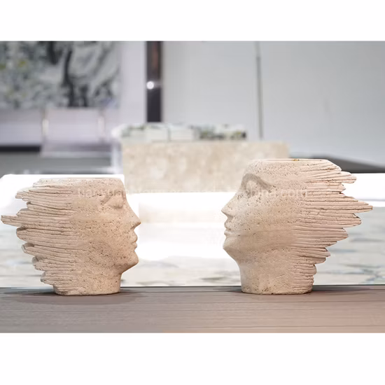 Pure Hand Carved Natural Stone Classic Greek Marble Head Statue Bust Sculpture