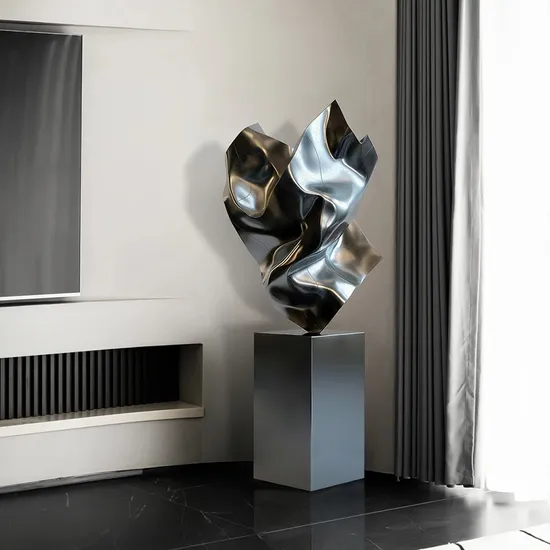 Modern Design Custom Size Floor Standing Sculptures Hotel Nordic Living Room Corner Resin Sculpture 